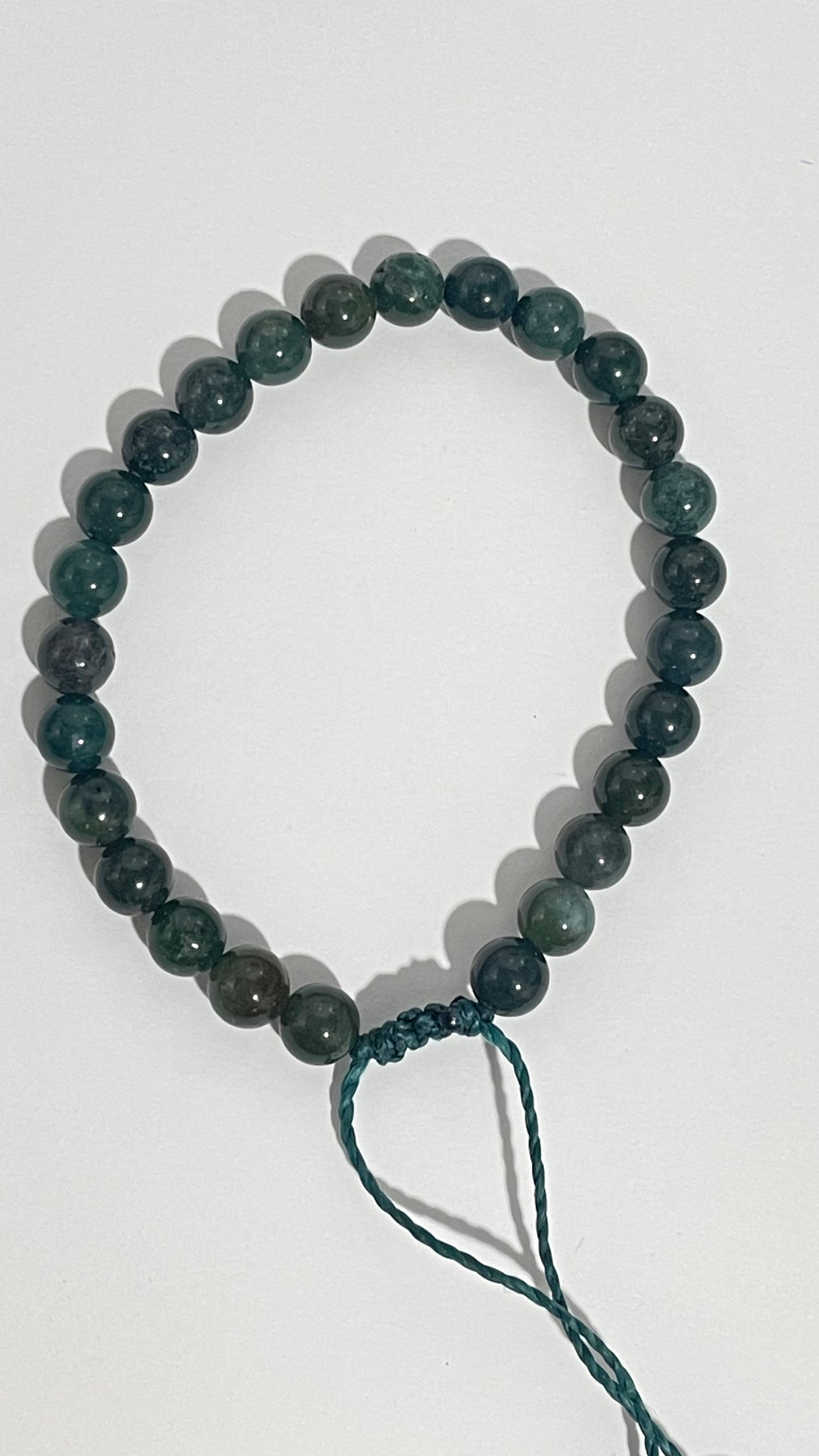 Pulsera de Ágata Musgo  6mm