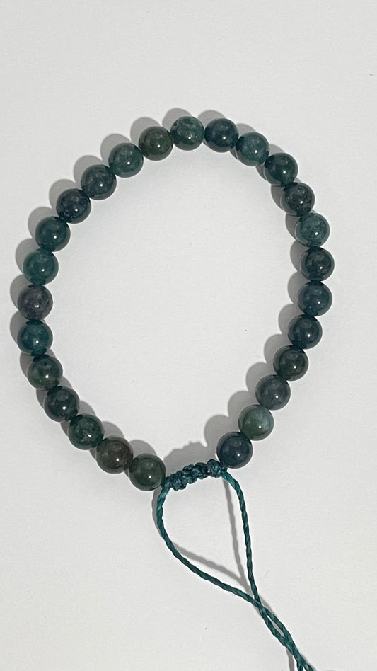 Pulsera de Ágata Musgo  6mm
