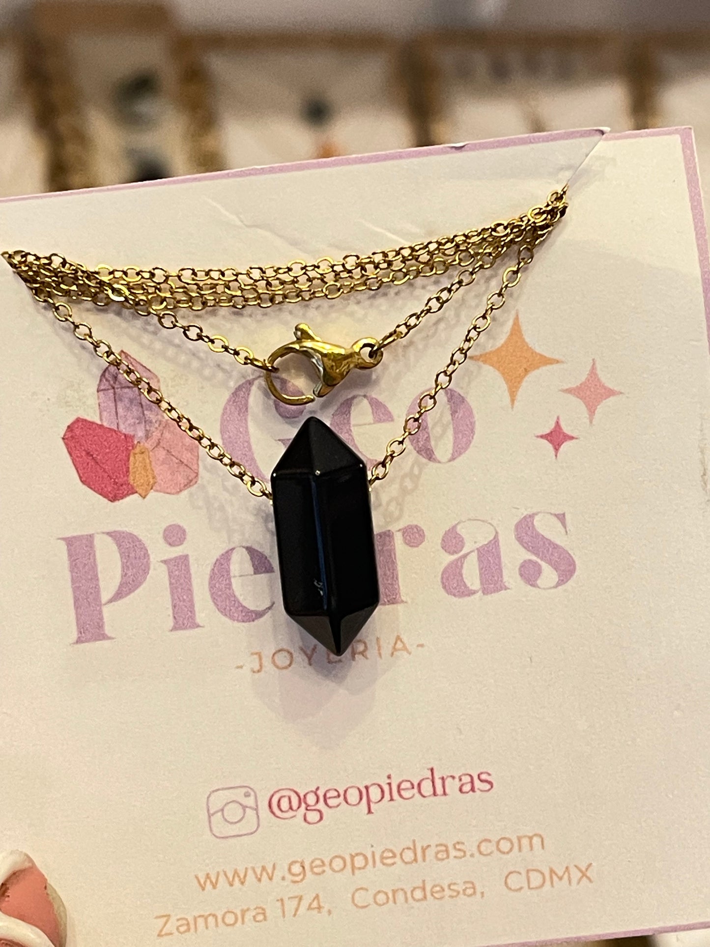 Collar de Cuarzo Doble Punta Mini