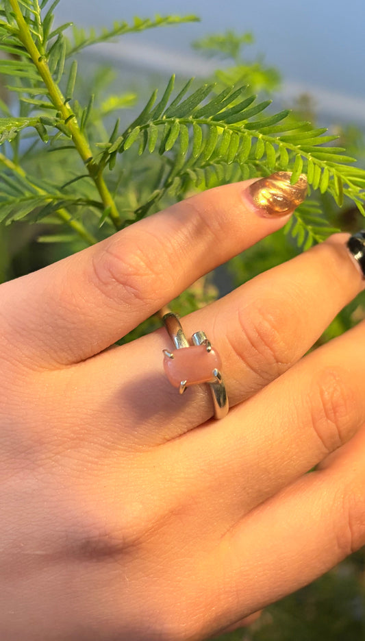 Anillo Garras Piedra Sol Plateado