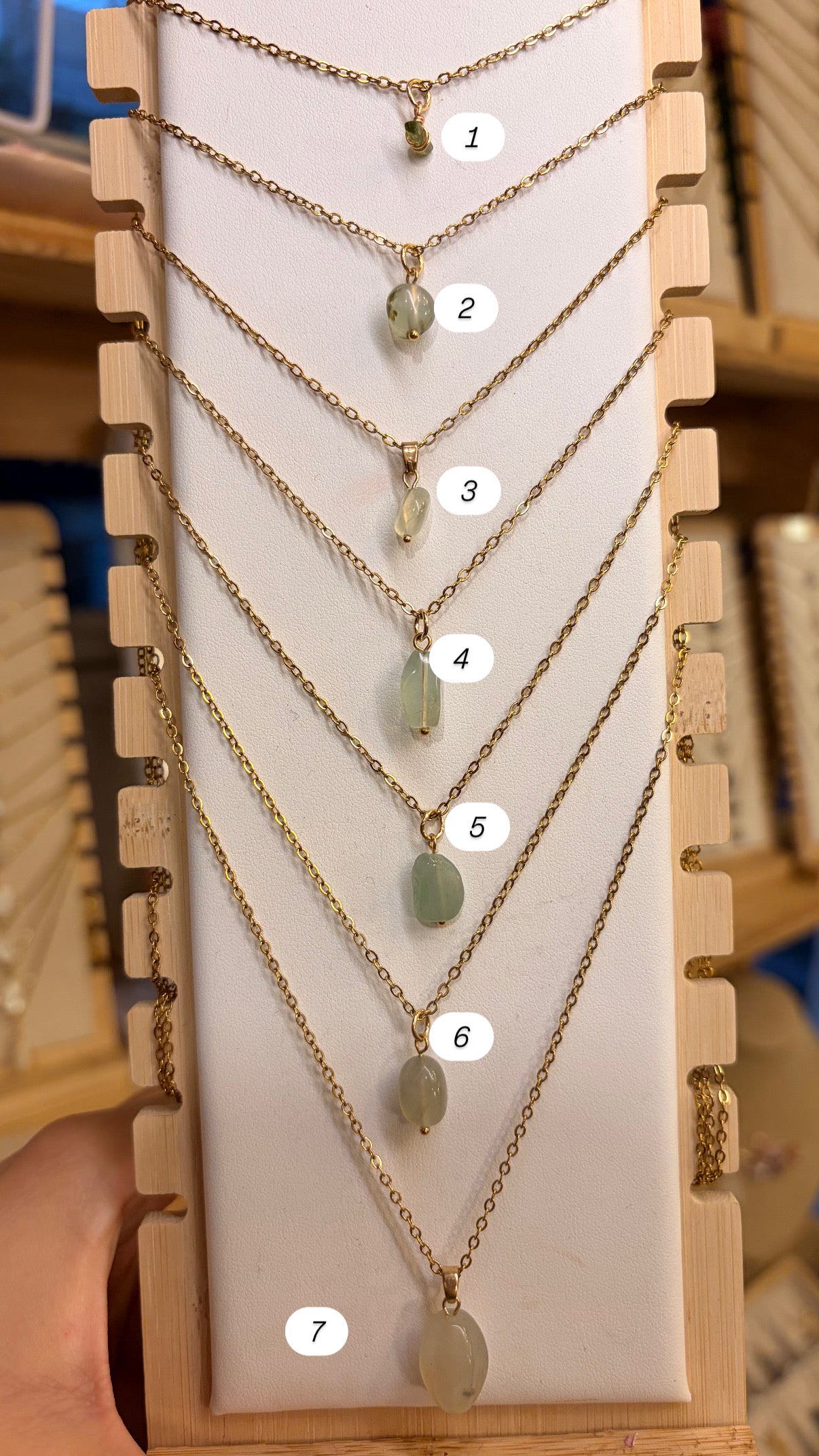 Stock de $100 pesitos•Collar Mineral Sencillo Varios
