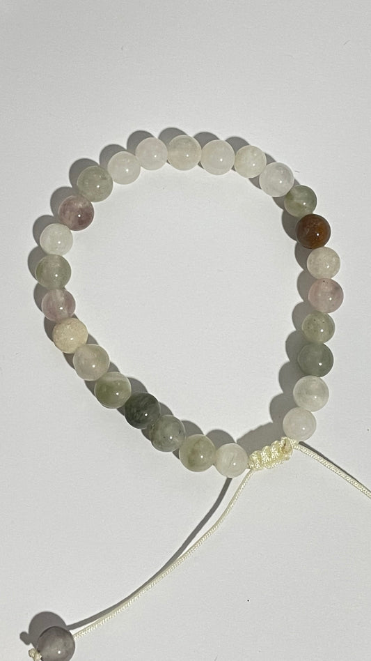 Pulsera de Ágata Pastel   6mm
