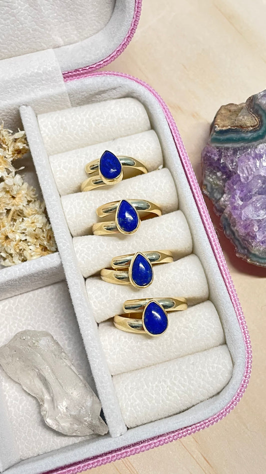 Anillo Lapislázuli Mini Gotita
