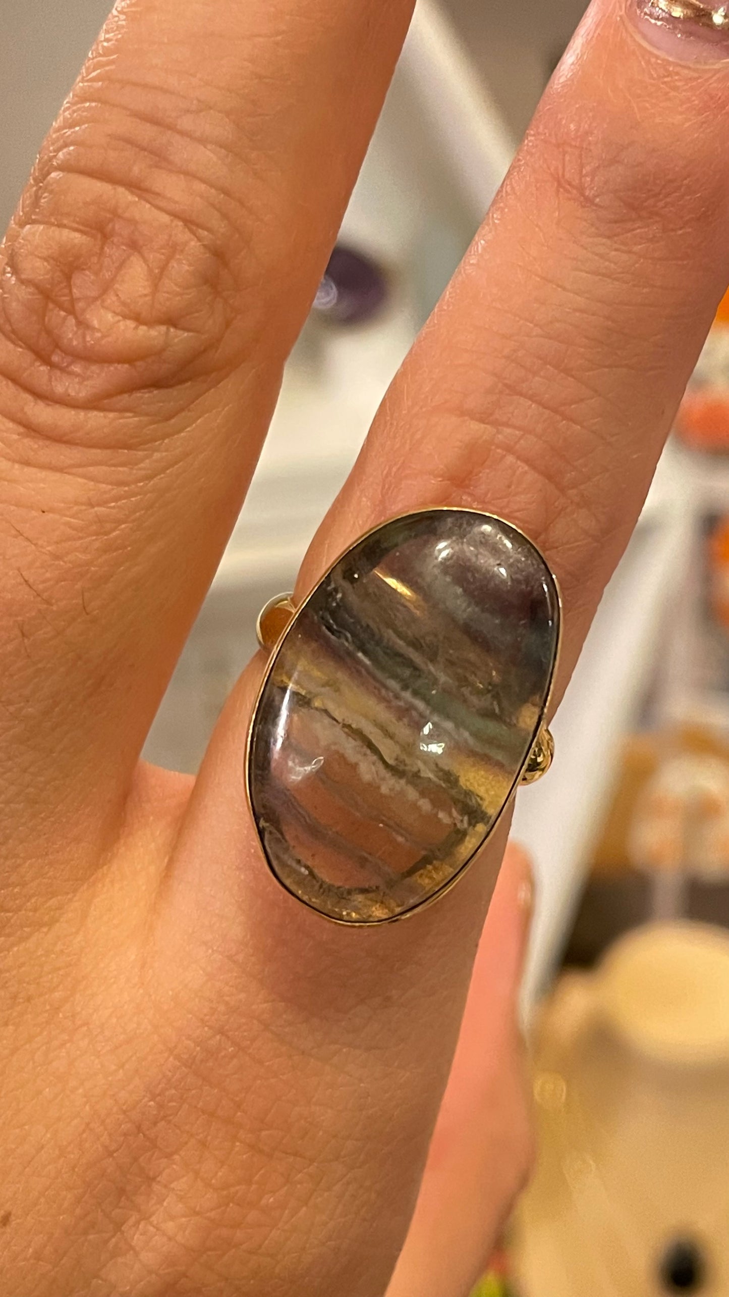 Anillo de Fluorita Arcoíris 5