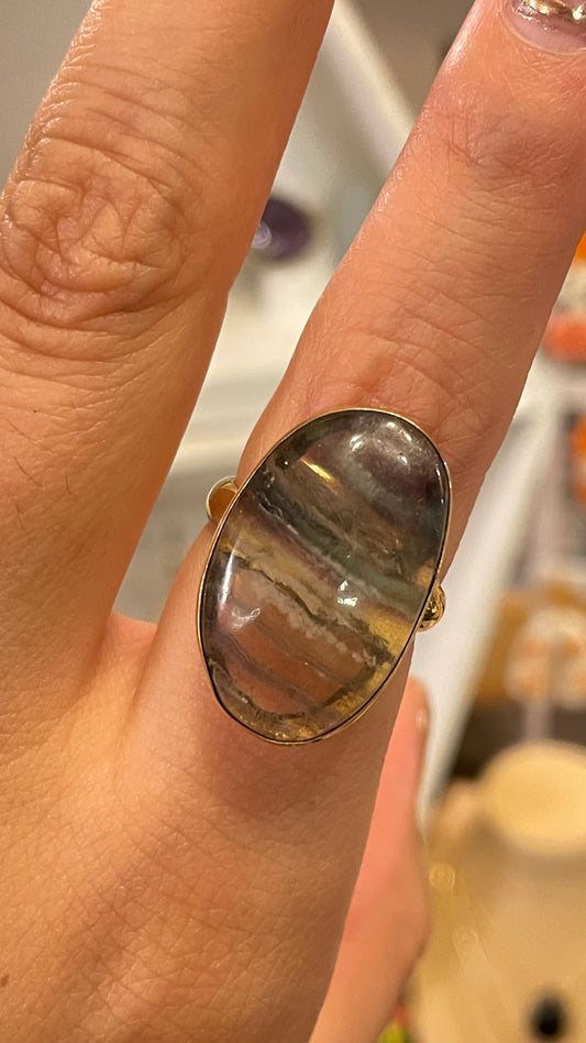 Anillo de Fluorita Arcoíris 5