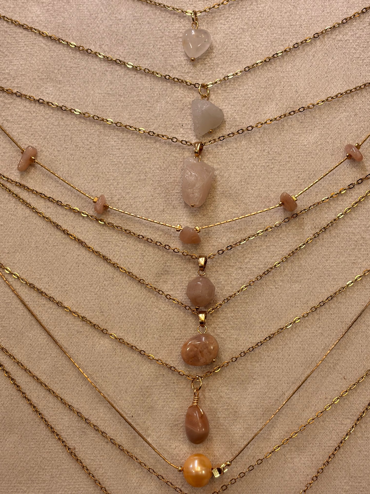 Stock de $100 pesitos•Collar Mineral Sencillo Varios