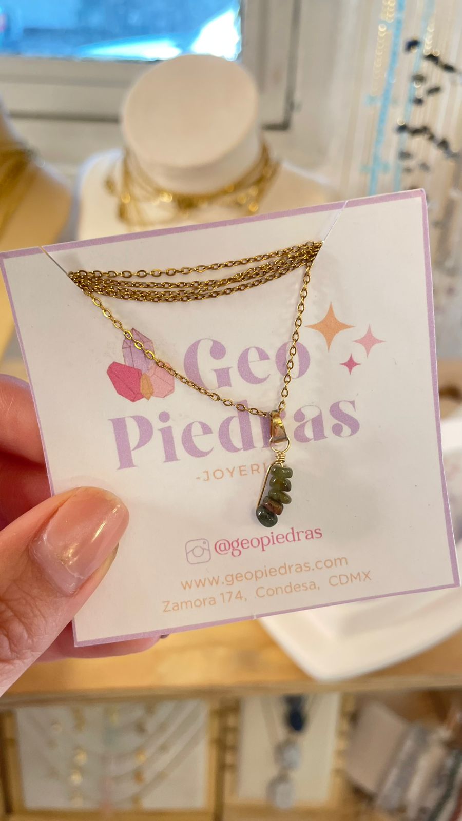 Collar de Turmalina Verde